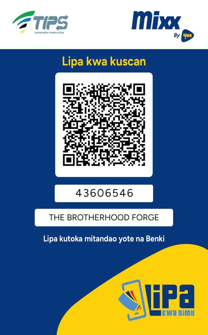 Mixx By Yas payment QR code for The Brotherhood Forge
